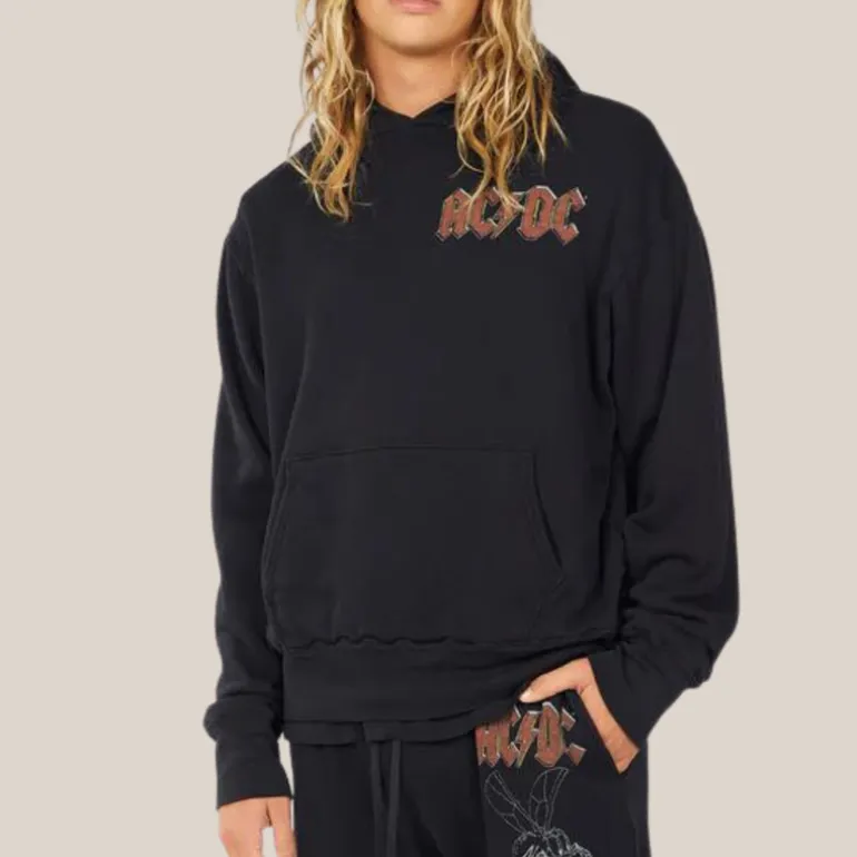 AC/DC Bug Classic Pullover Pocket Hoodie - Black