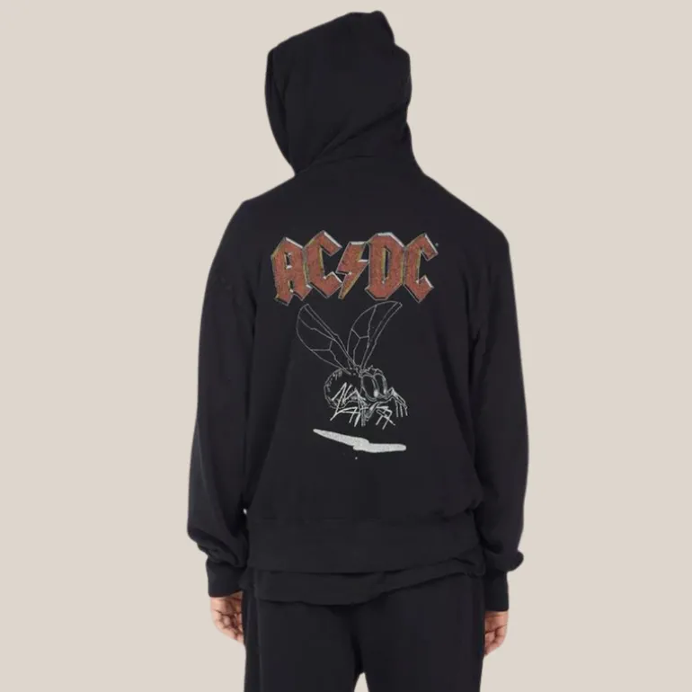 AC/DC Bug Classic Pullover Pocket Hoodie - Black
