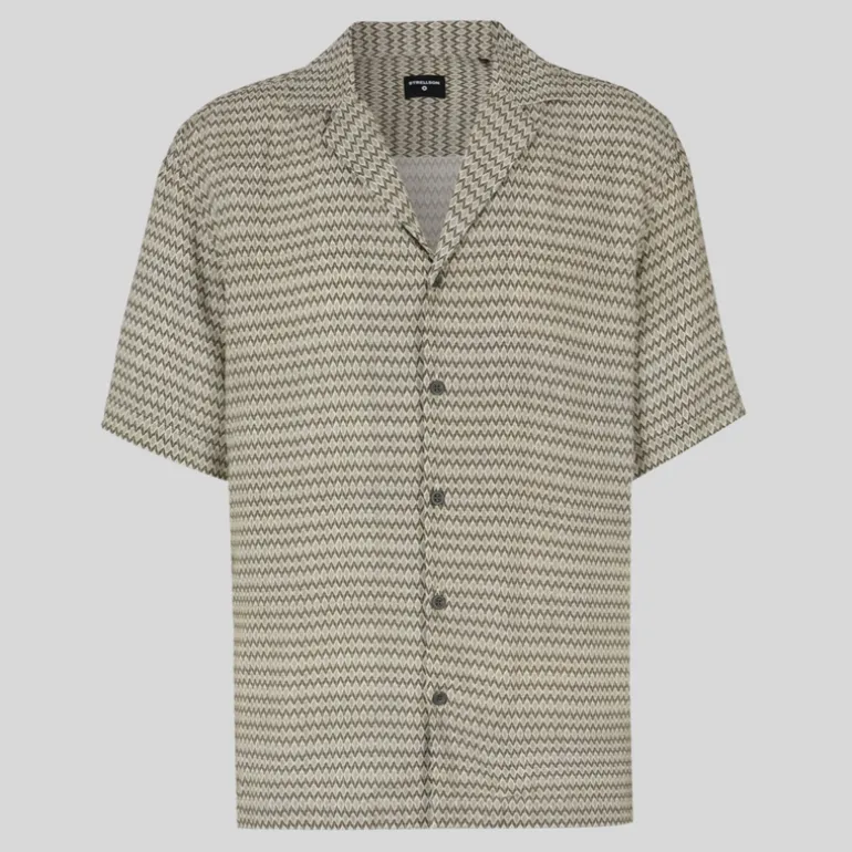 All-Over Geo Pattern Shirt - Green