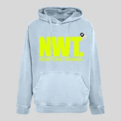 Brand Hoodie Kangaroo Pockets - Light Blue