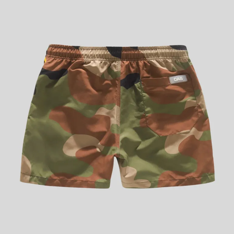 Camo Zig Zag Swim Shorts - Green