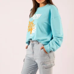 Capri Dolce Vita Sweatshirt - Cyan