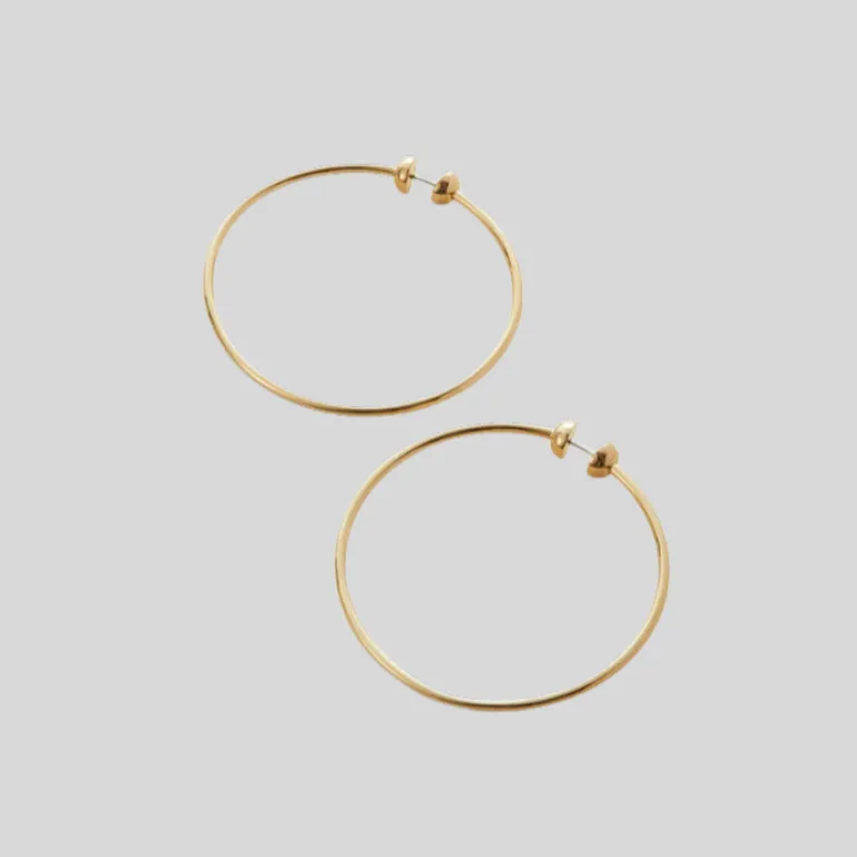 Classic Hoop Earrings - Medium - Gold