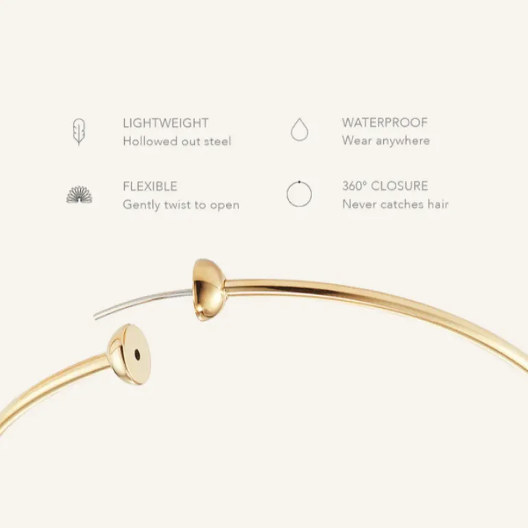 Classic Hoop Earrings - Medium - Gold