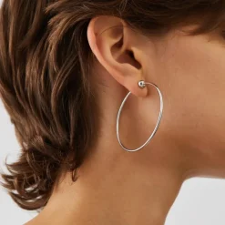 Classic Hoop Earrings - Rhodium
