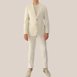 Corduroy Drawstring Pants - Cream