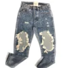 Destroyed Boyfriend Jeans - Blue