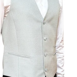 Diamond Pattern Slim Fit Ceremony Vest - Mint