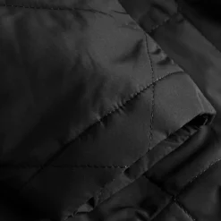 Diamond Quilted Patch Pocket Jacket - Black