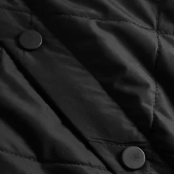 Diamond Quilted Patch Pocket Jacket - Black