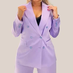 Double Breasted Blazer - Lavender
