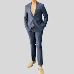 Drawstring Dress Pants - Blue