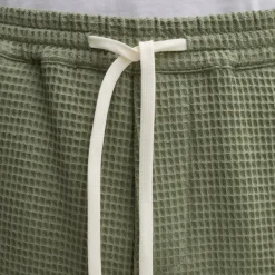Drawstring Elastic Waist Shorts - Olive