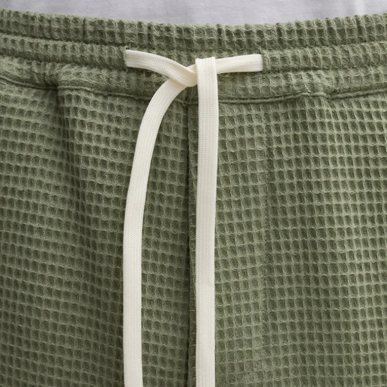 Drawstring Elastic Waist Shorts - Olive