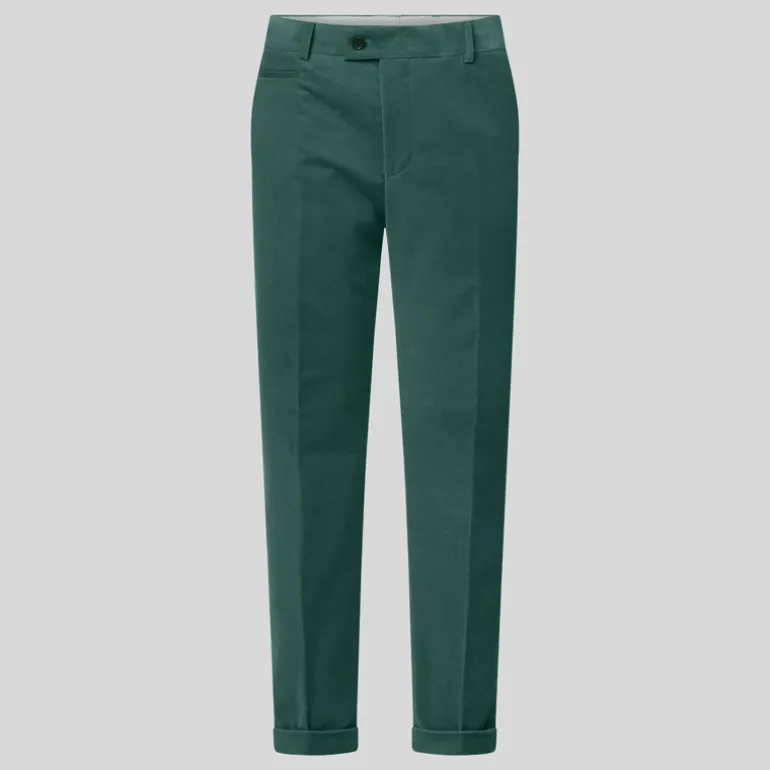 Fine Corduroy Dress Pants - Dark Green