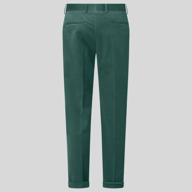 Fine Corduroy Dress Pants - Dark Green