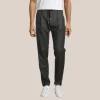 Flannel Drawstring Trousers - Grey
