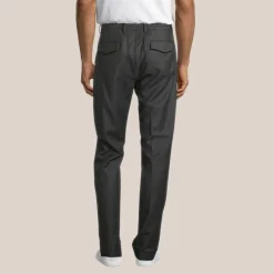 Flannel Drawstring Trousers - Grey