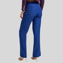 Flared Crepe Pants - Navy