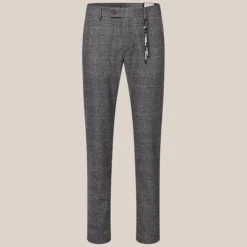 Glen Check Chino Pants - Dark Grey