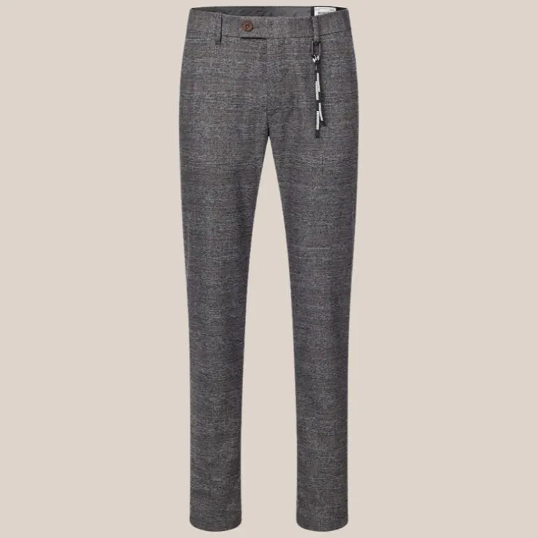 Glen Check Chino Pants - Dark Grey