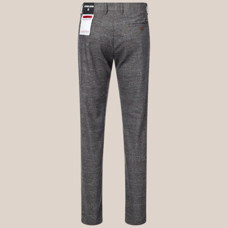 Glen Check Chino Pants - Dark Grey
