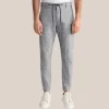 Glen Check Drawstring Chinos - Grey