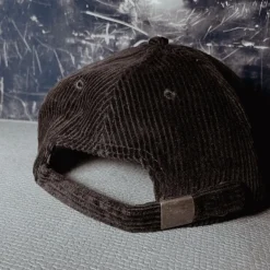 Heart Banner Logo Corduroy Hat - Black
