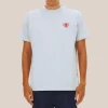 Heart Embroidered Logo Crew T-Shirt - White