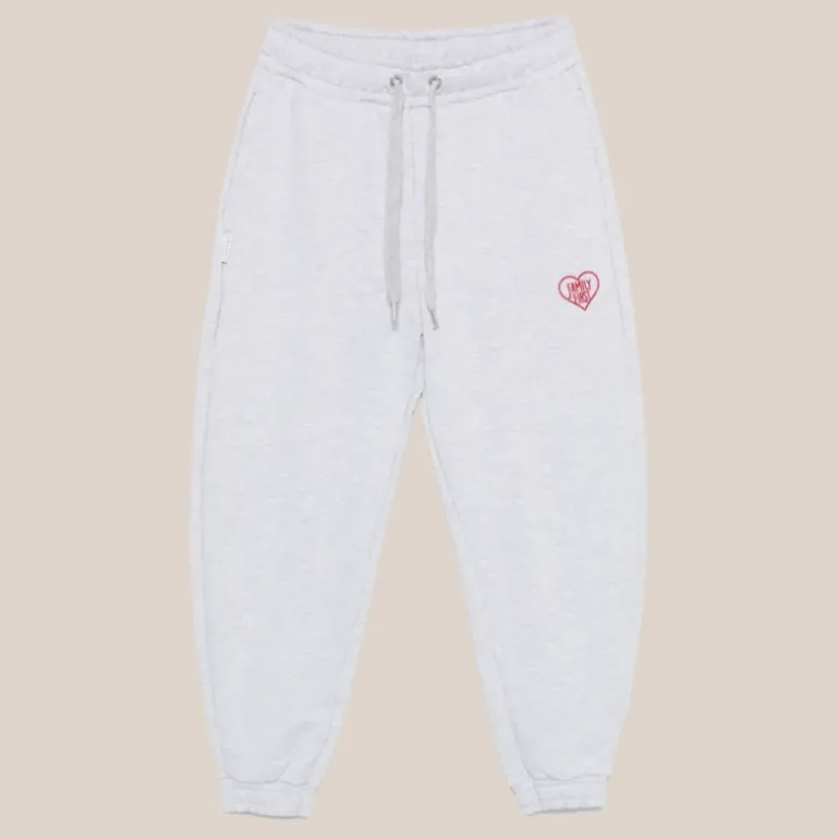 Heart Embroidered Logo Jogger - Grey