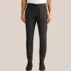 Herringbone Drawstring Waist Chinos - Grey
