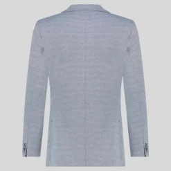 Honeycomb Patch Pocket Jersey Blazer - Navy