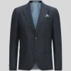 Hopsack Italian Wool Blazer - Navy