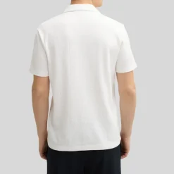Jersey Cuban Collar Shirt - Off-White