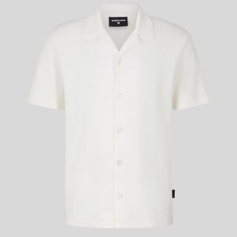 Jersey Cuban Collar Shirt - Off-White