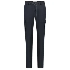 Jersey Drawstring Cargo Pants - Dark Navy