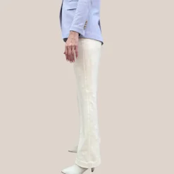Jersey Pique Boot Cut Pant - Cream