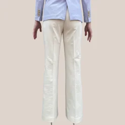 Jersey Pique Boot Cut Pant - Cream