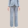 Jersey Pique High Waist Pant - Grey
