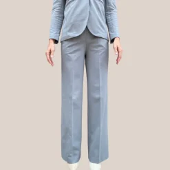 Jersey Pique High Waist Pant - Grey