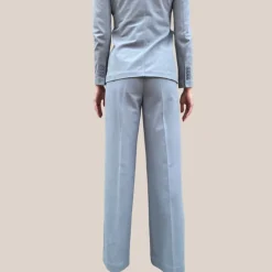 Jersey Pique High Waist Pant - Grey
