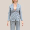 Jersey Pique Welt Pocket Blazer - Grey