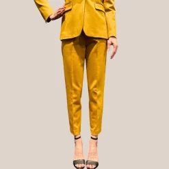Jersey Slim Leg Pants - Yellow