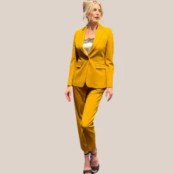 Jersey Slim Leg Pants - Yellow