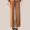 Jersey Wide Leg Pants - Brown