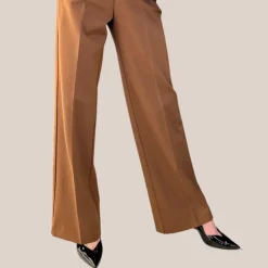 Jersey Wide Leg Pants - Brown