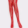 Lace Tights - Red