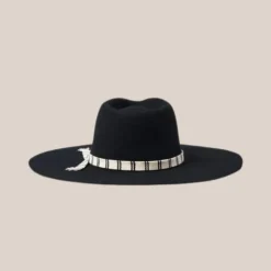 Leigh Felt Fedora - Black
