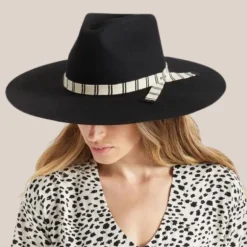 Leigh Felt Fedora - Black