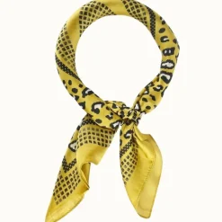 Leopard Spots Silk-Like Neckerchief - Gold